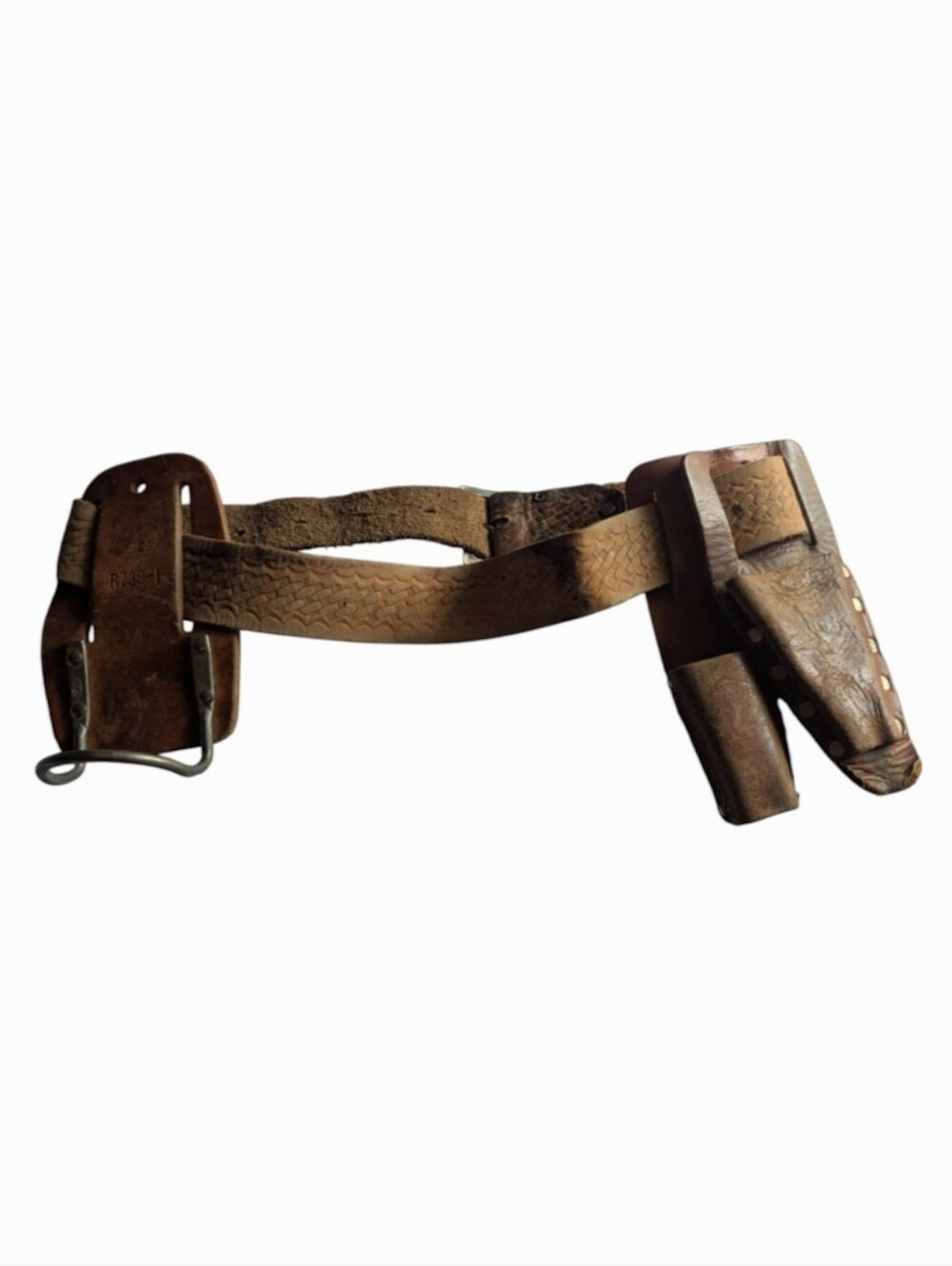 Vintage Men's Brown Leather Utility Belt Holster